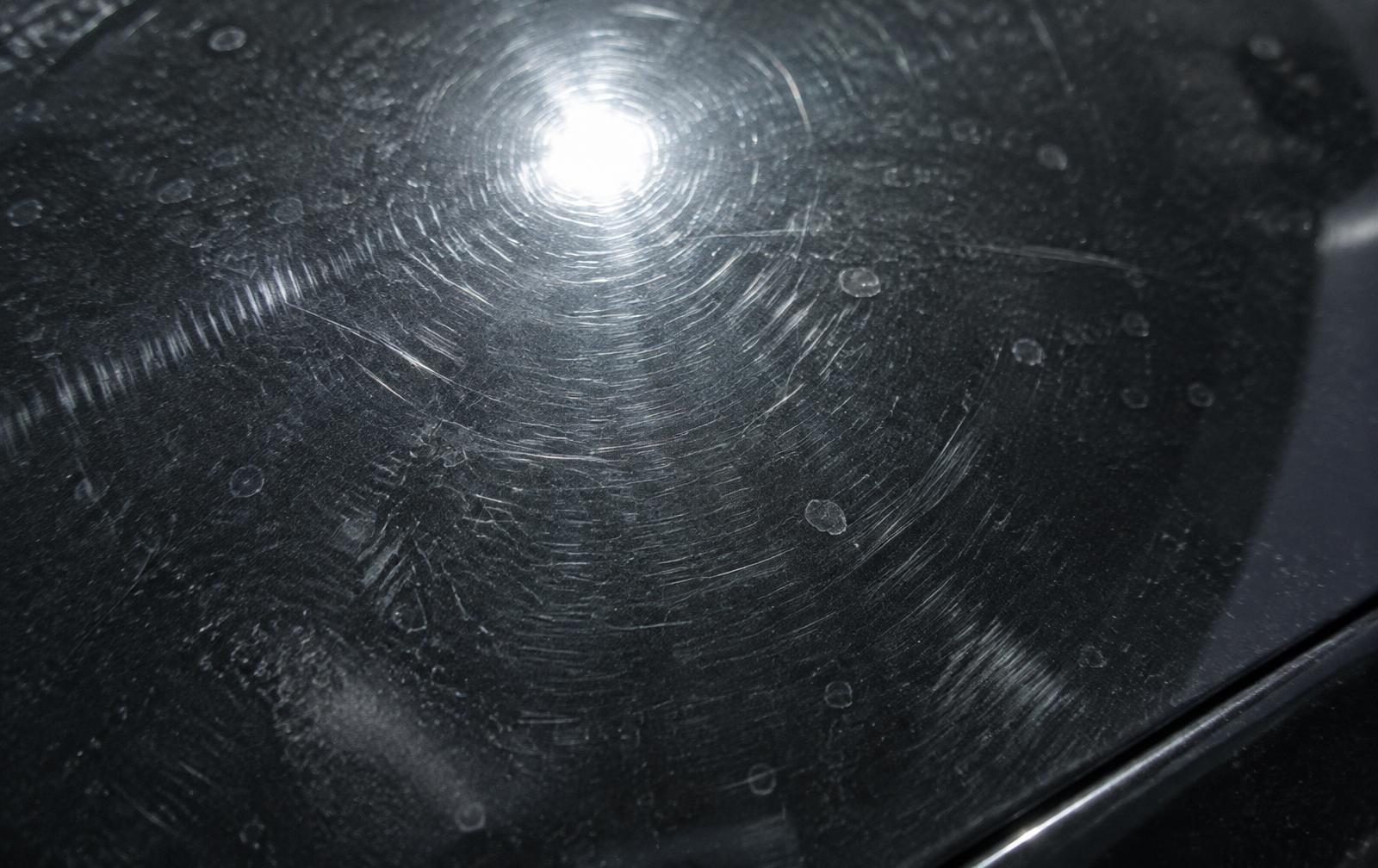 Neglected paint showing swirl marks and micro scratches